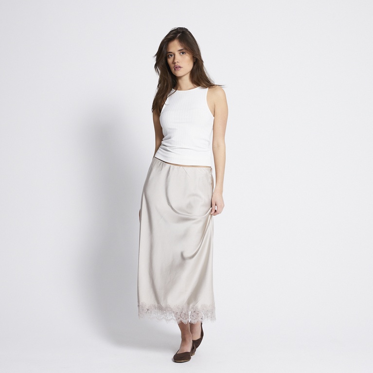 Lace satin skirt "Merielle"